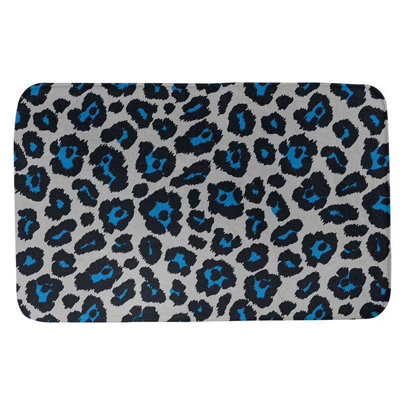 Tapis pour salle de bain Dallas, H 0,5 po x l 17 po x L 24 po, Silver/Carolina Blue/Black