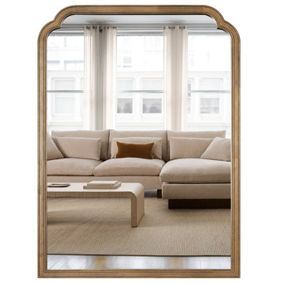 Ancalin Solid Wood Arched Wall Mirror