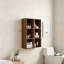 Armoire de rangement murale avec tablettes ouvertes-129339202