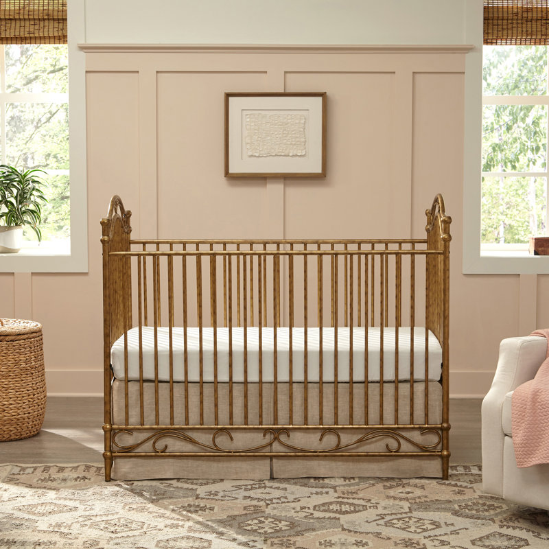 Camellia Greenguard Gold Certified 3 -in-1 Convertible Crib, Vintage Gold