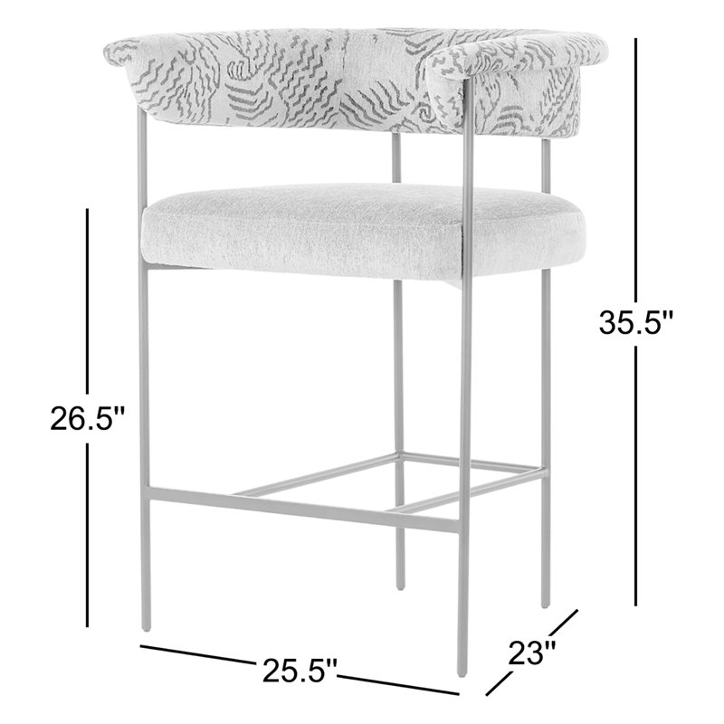 Grayson Counter and Bar Stool, Counter Stool (26.5" Seat Height), Brown, Abstract