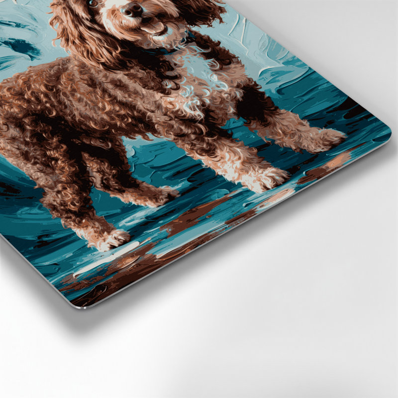 «Dogs Barbet», art mural en métal noir, H 16 po x l 16 po