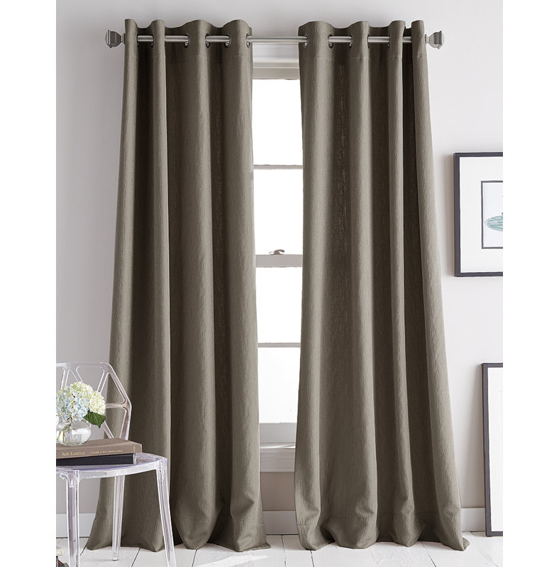 Avenue Solid Room Darkening Grommet Single Curtain Panel, 50" W x 95" L, Indigo