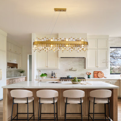 Lustre moderne à intensité variable 16 lumières avec cristal Kacy