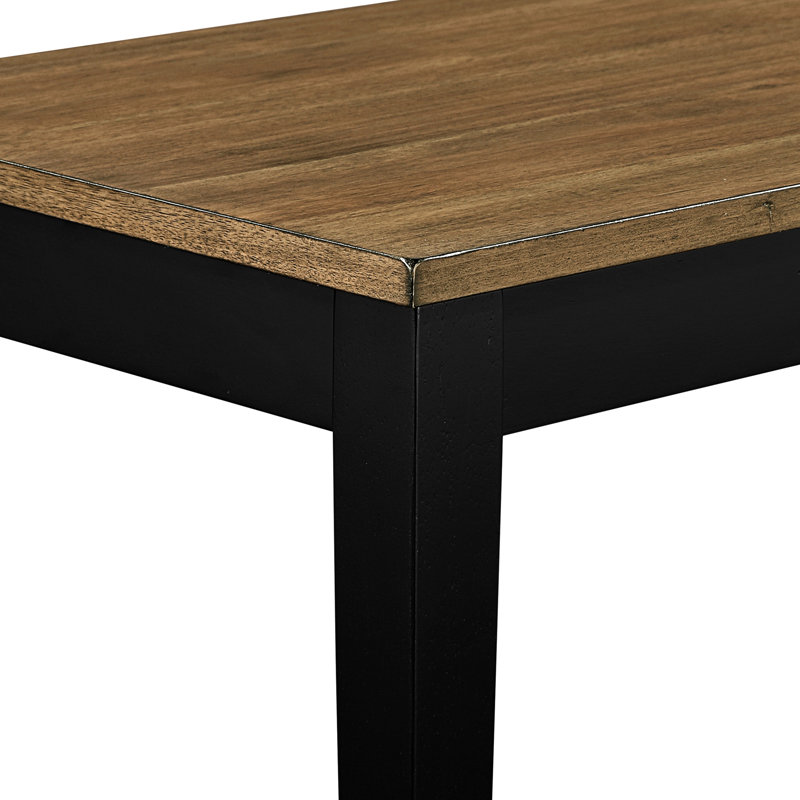 Banc 2 tons à finition noire et brun, design moderne, 48 po x 16,5 po, 17,5 po, profondeur de poids de 250 lb, charge, pieds, siège