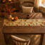Décoration d'automne - Chemin de table vintage à motifs de citrouilles et de fleurs d'automne