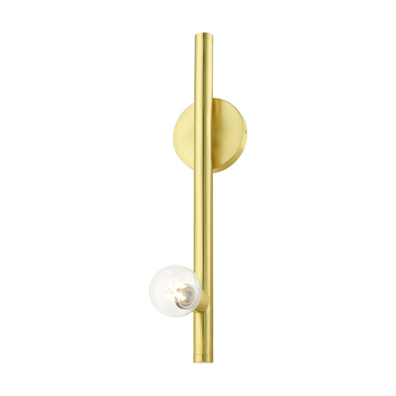 Josephin Steel Armed Sconce, Satin Brass