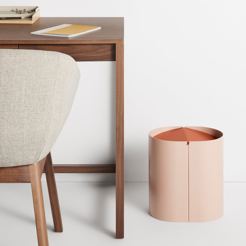 Binwell Wastebasket, Blush