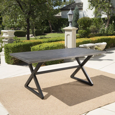 Lal Rectangular Aluminum Outdoor Picnic Table