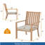 Ensemble de 2 chaises de patio en aluminium toutes saisons de 23 pouces avec finition kaki d'aspect bois-2140937114