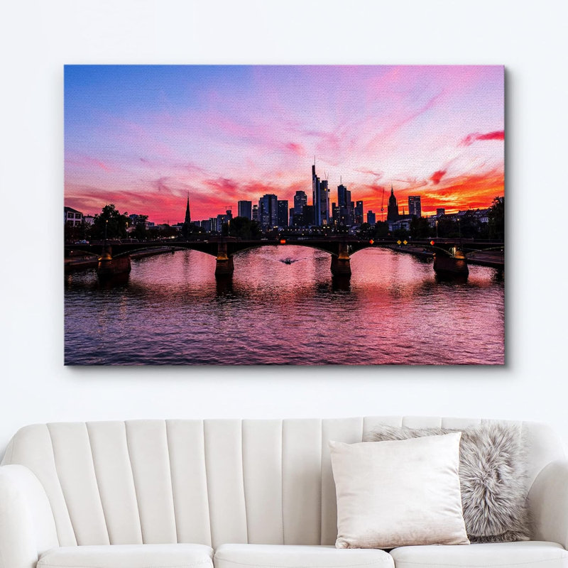 Architecture, Francfort, Allemagne, coucher de soleil, silhouette, architecture, paysage urbain, photographie, moderne