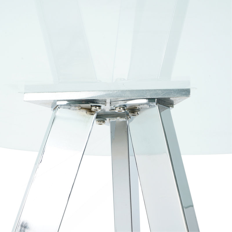 Table de salle à manger Modern Kitchen, H 29,5 po x L 31,5 po x l 31,5 po, Argent argent