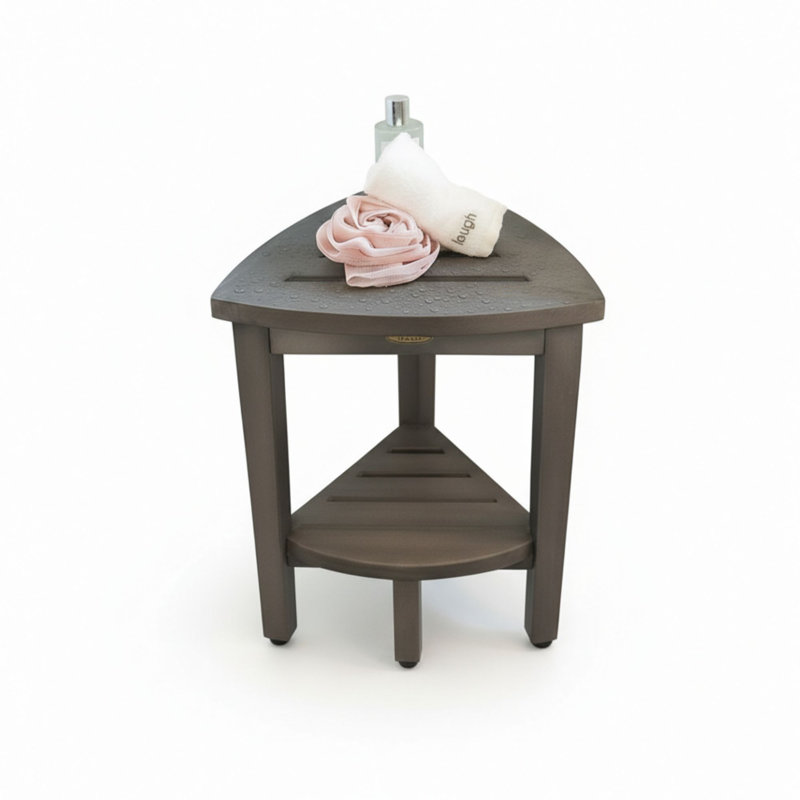 Banc de douche CoastalVogue Oasis, Gris, H 19 po x l 15 po x P 15 po
