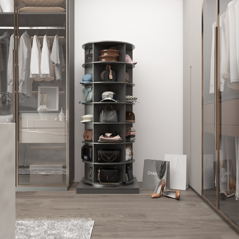 Armoire à chaussures rotative 360, H 64,96 po x l 24 po x P 24 po, Marine
