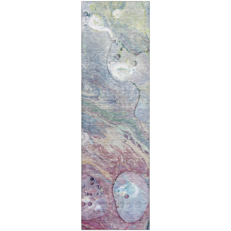 Premium Machine Washable Mayfield AMF1941 Abstract Rug, Runner 2'3" x 7'6"