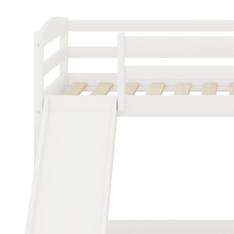 Bunk Bed With Slide And Ladder, White