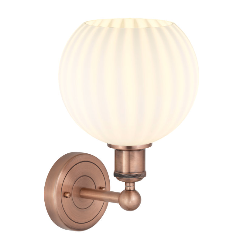 Applique murale 1 lumière Edison Venetian, H 12,25 po x l 8 po x P 8,5 po, Cuivre antique