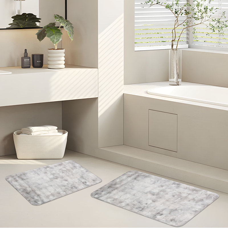 Tapis pour salle de bain Kylar, Gris