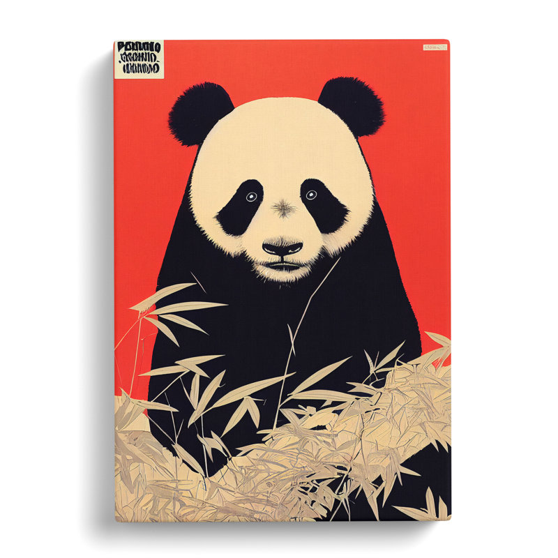 CAN-V0523-1731X Panda Profile - Wrapped Canvas Print, 50cm H x 35cm W