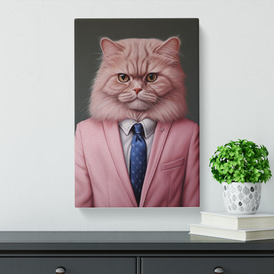 Persian Cat In A Suit - No Frame Print