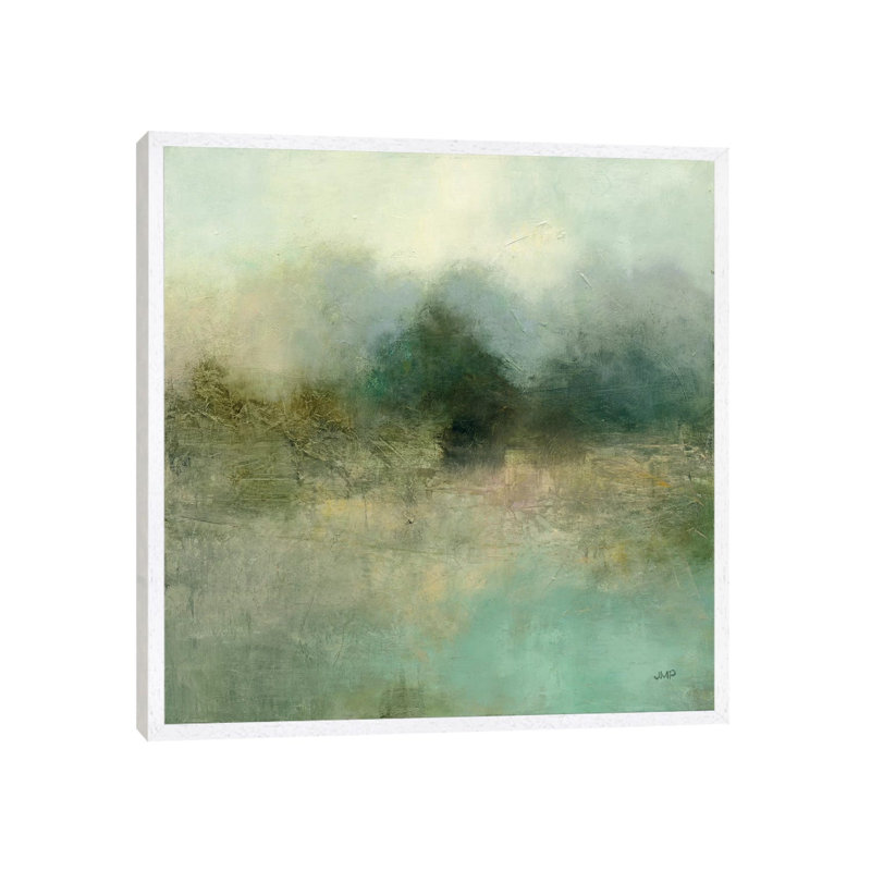 Solitude by Julia Purinton - Painting on Canvas, White Framed, 45.72cm H x 45.72cm W x 3.81cm D