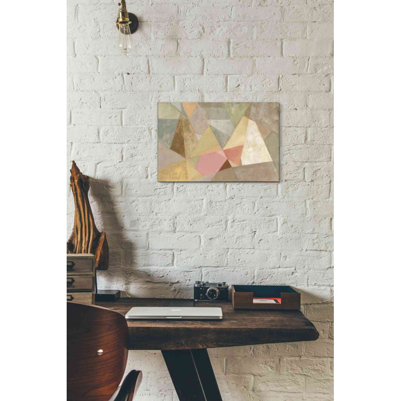 «Eugenius Geometric Abstract on Canvas» par Silvia Vassileva, reproduction, H 12 po x l 18 po x P 0,75 po