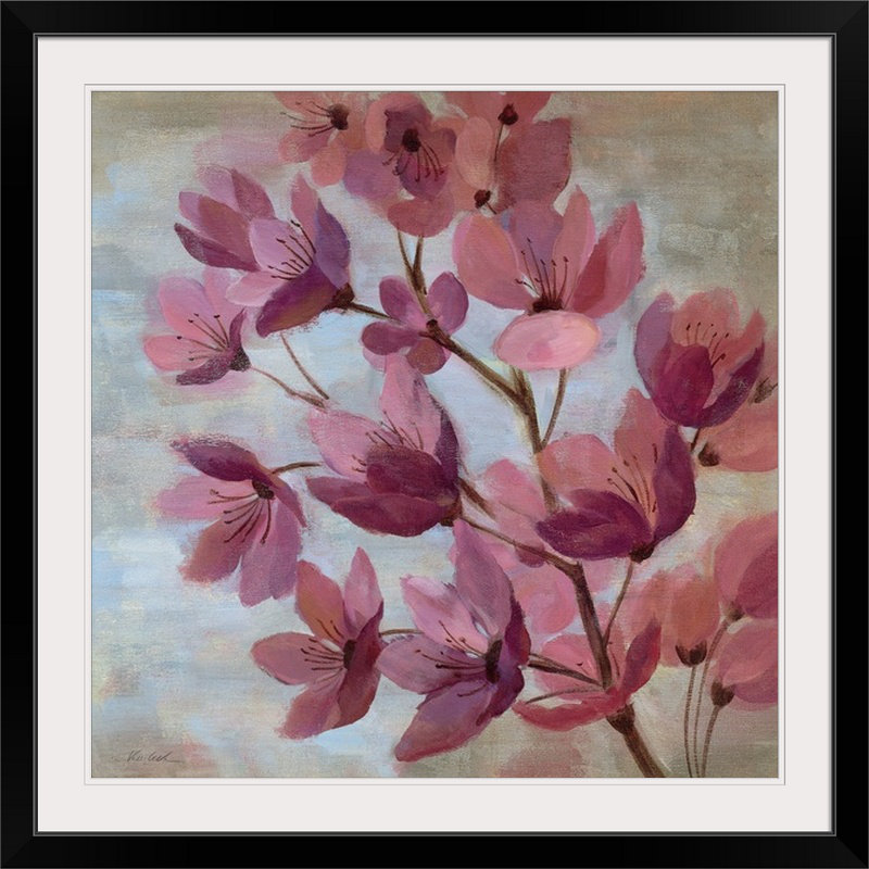 « i » par silvia vassileva,, reproduction d’art April Blooms, H 35 po x l 35 po x P 1,5 po, Toile