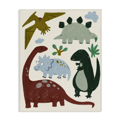 Illustration colorée d'un ami dinosaure, «Kid's Science Illustration» par Jeanette Vertentes - impression d'art graphique