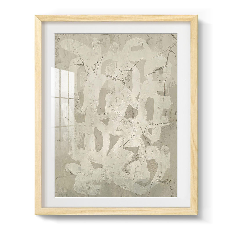 Impasto Artifact II - impression encadrée, H 28,5 po x l 20,5 po, Naturel