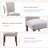 Nailhead Trim Fabric Upholstered Side Chair Wood Dining Chair (Set of 6)-590929700