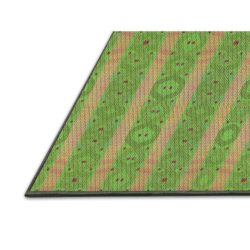 Vert Non disponible/beige Tapis décoratif, Rectangle 5 pi x 7 pi