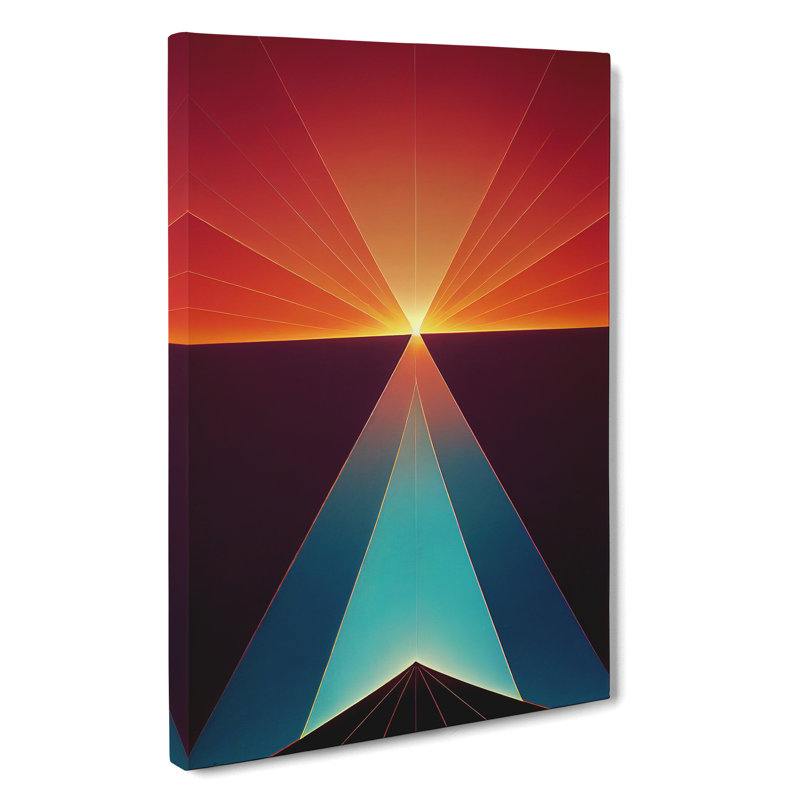 Powerful Abstract Sunset - Wrapped Canvas Print, 50cm H x 35cm W x 3cm D