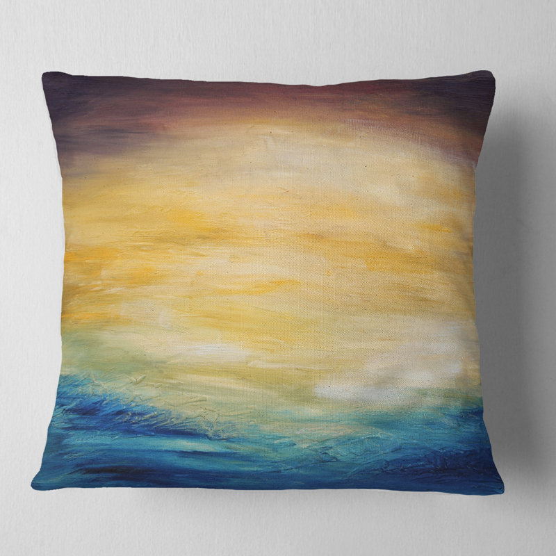 Coussin de soleil water Abstract, 18 po x 18 po, Coussin décoratif
