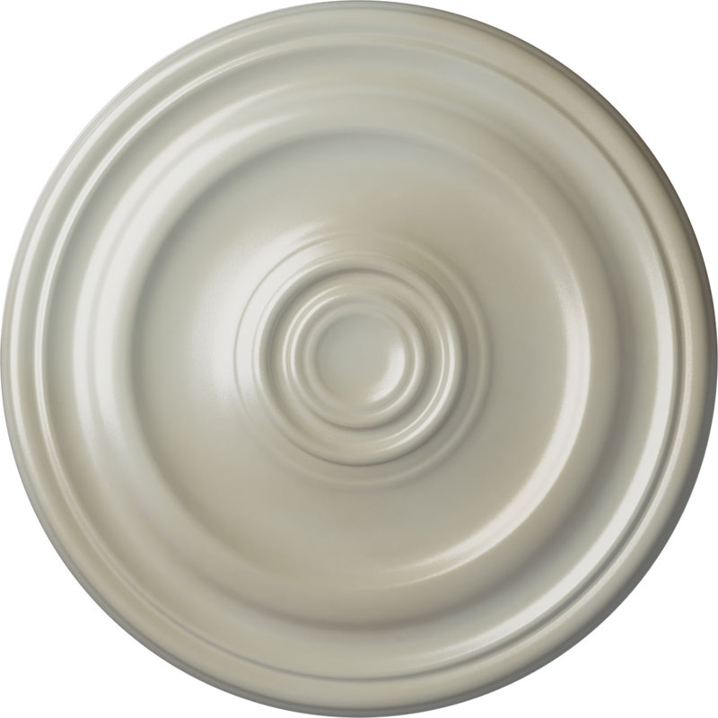 Médaillon de plafond Endurathane Luton, DO 15 3/4 po x P 5/8 po (convient aux auvents jusqu'à 1 1/8 po), finition cuivre antique peint à la main