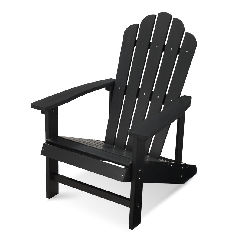 Adirondack Chair, Outdoor Oversized Patio Chair Fire Pits Chair,Black, Black, 1