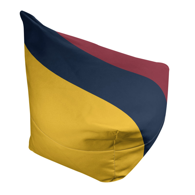 Fauteuil à billes Washington, 31 po x 38 po x 42 po, Jaune basketball / bleu minuit / rouge fer à repa