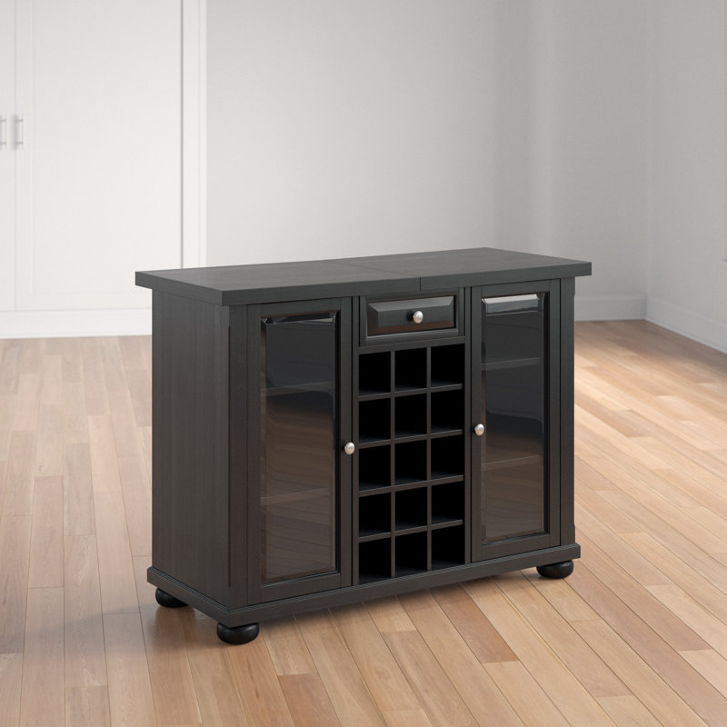 Armoire de bar Hedon, Noir