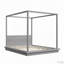 Lit plateforme à baldaquin en bois avec tête de lit-1944853511-1944853506