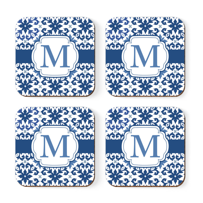 Sous-verre lettre monogramme, M
