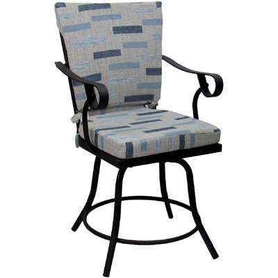 Fauteuil de salle à manger d'extérieur avec coussin Colie