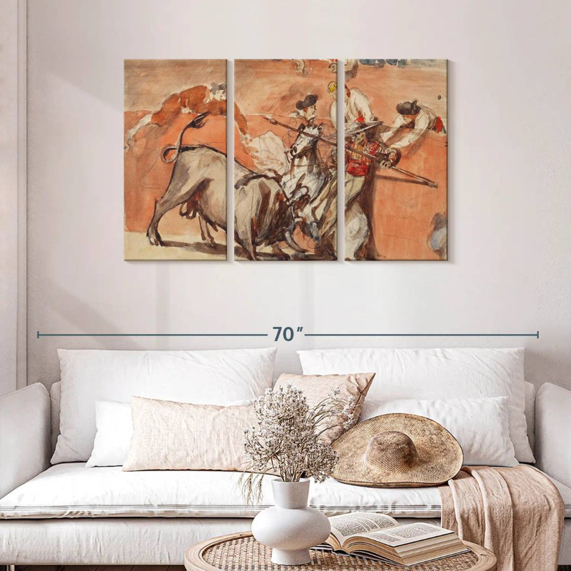 Corrida 1865, H 28 po x l 45 po
