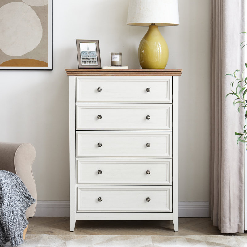 Armoire moderne 5 tiroirs beige - option de rangement polyvalente