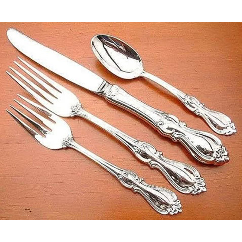 Ensemble de couverts 4 pièces, service pour 1 Sterling Silver Queen Elizabeth