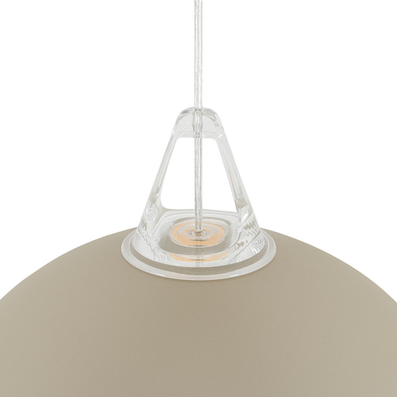 Farmhouse 1-Light Dome Pendant Light, Khaki