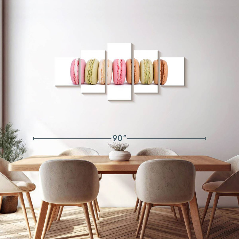 Assorted Macarons, 30" H x 68" W