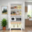Armoires | Armoire de rangement 61 pouces à 2 portes en acier avec tablettes réglables, blanc neige moderne, pour bureau | Moderne | Chambre à coucher