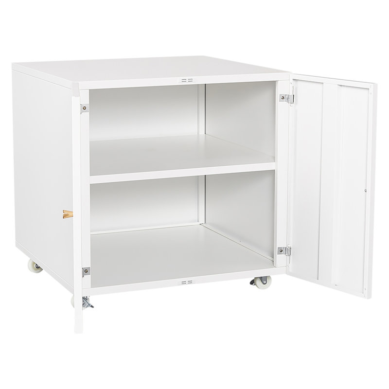 Support d'imprimante en métal avec tables d'imprimante mobiles de rangement pour petits espaces avec porte-classeur réglable sur roulettes pour bureau à domicile (blanc)