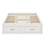Lit plateforme avec 6 tiroirs de rangement, solution d'organisation peu encombrante