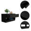 Banc de rangement, deux tablettes ouvertes, deux tiroirs