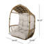 Chaise de patio relaxante avec coussin d'eau, structure de panier, structure en fer, assise de 25,50 po de largeur, chaîne de 12 po